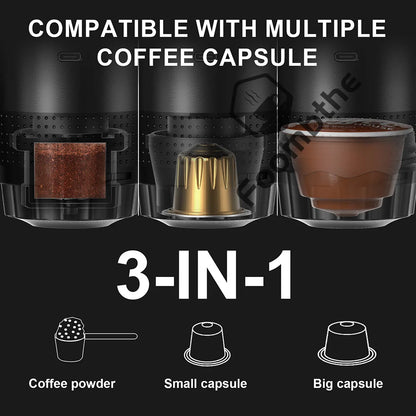 Portable Wireless Espresso Machine – 3-in-1 Coffee Maker for Car, Home & Outdoor Camping