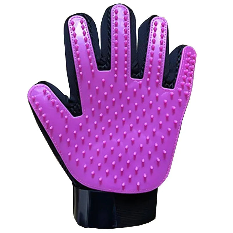 Pet Grooming Gloves with Deshedding Comb for Cats & Dogs