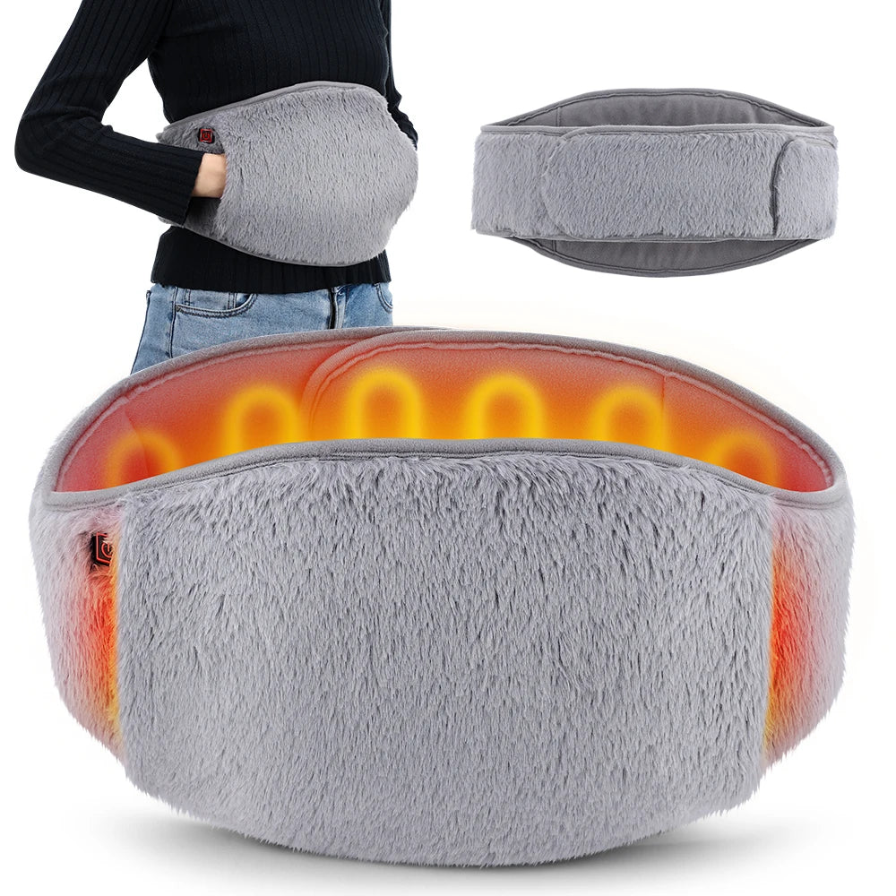 Electric Graphene Heating Pad – 3-Level USB Heating Belt for Abdominal Pain & Waist Warming