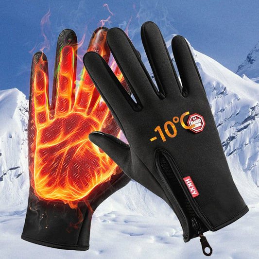Winter Touchscreen Gloves for Men & Women – Warm, Windproof, Non-Slip Outdoor Cycling & Driving Gloves