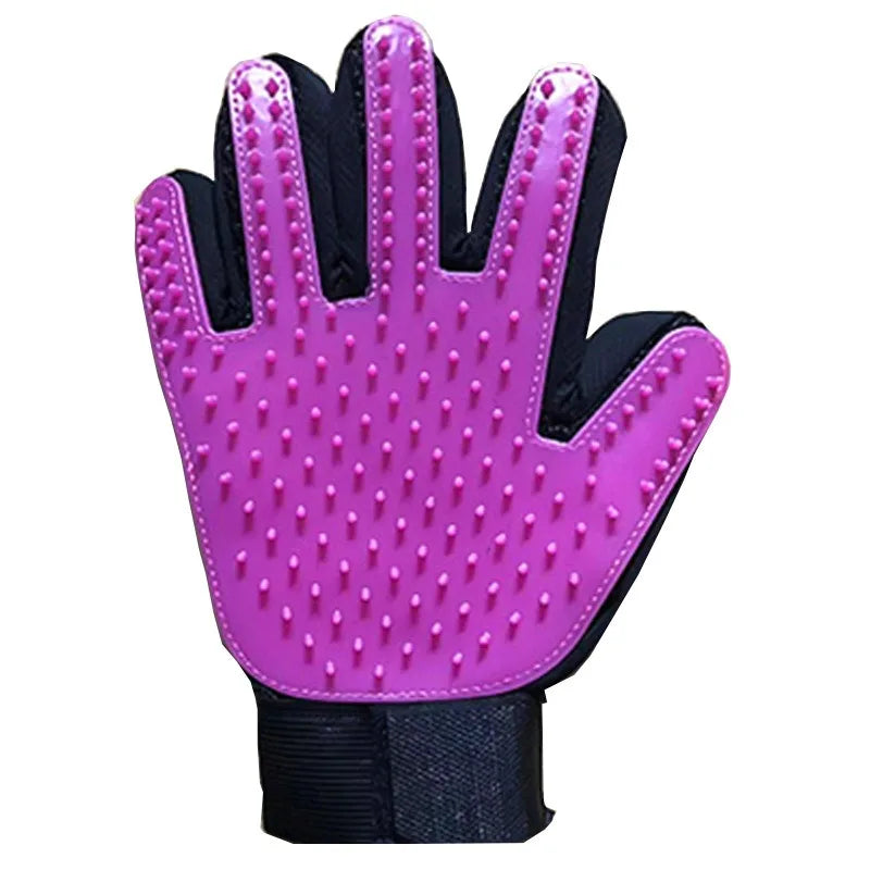 Pet Grooming Gloves with Deshedding Comb for Cats & Dogs