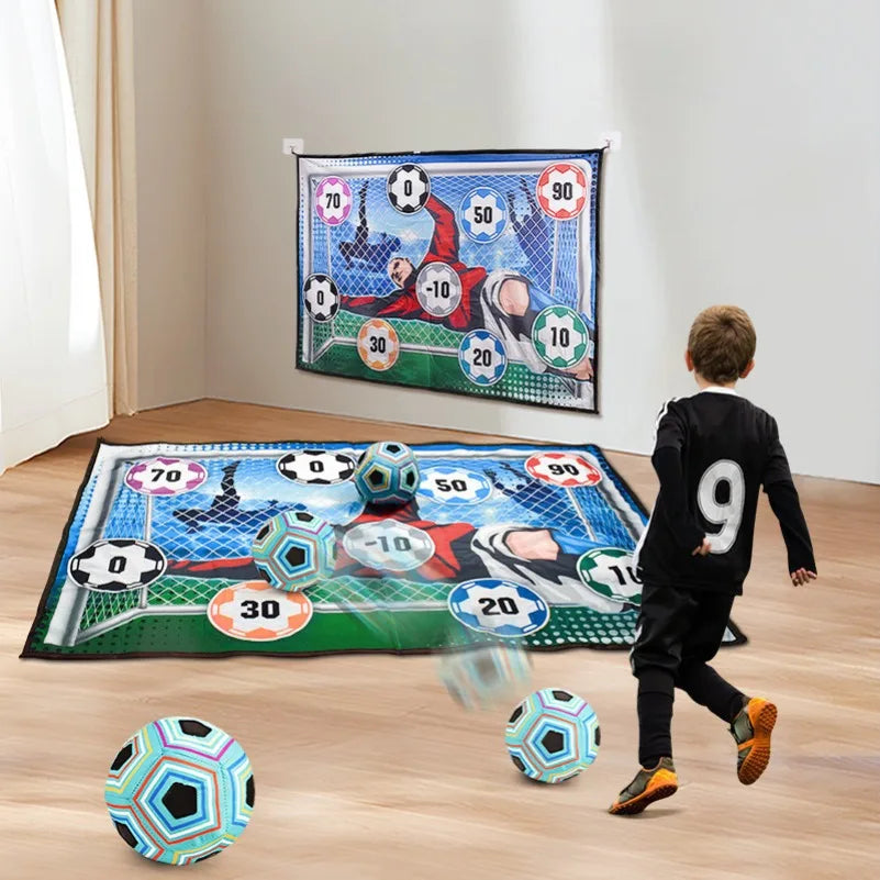 Indoor Outdoor Soccer Mat Set for Kids – Multiplayer Competitive Football Game, Training Toy & Boy Gift Idea