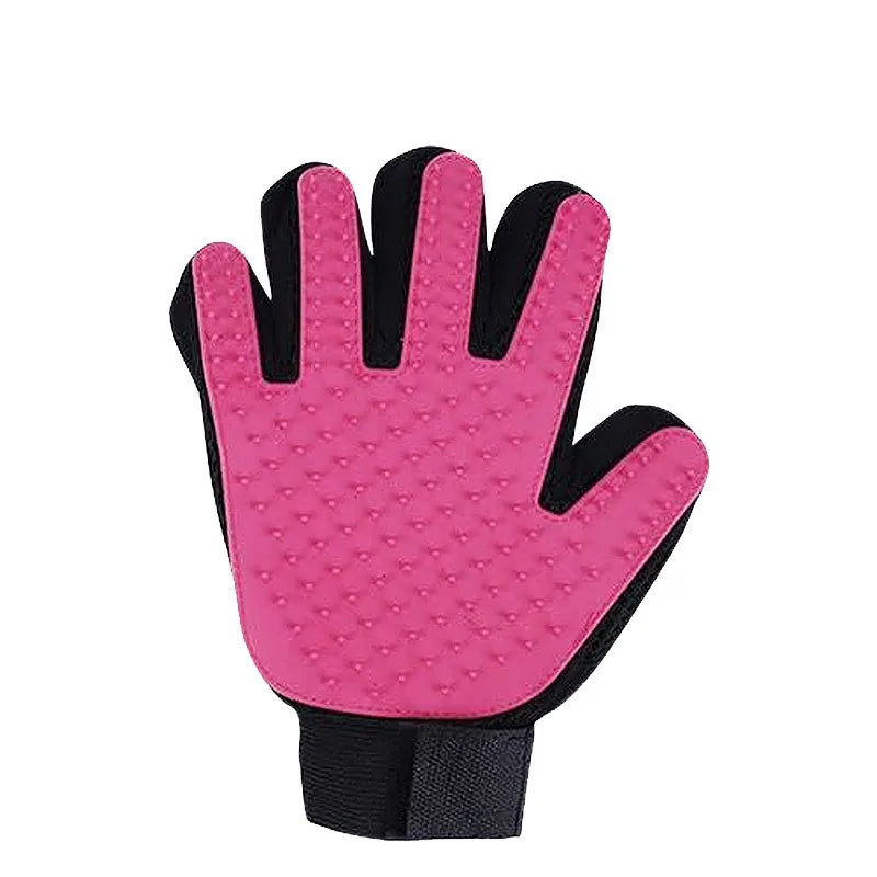 Pet Grooming Gloves with Deshedding Comb for Cats & Dogs