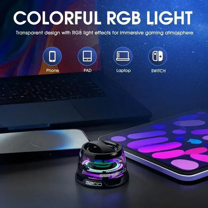 Portable Bluetooth Speaker G200 with RGB Lights, Magnetic Mount, BT5.3, 7-Hour Playtime & Phone Holder