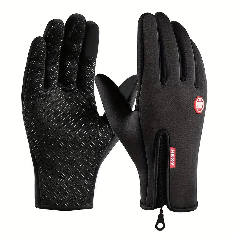 Winter Touchscreen Gloves for Men & Women – Warm, Windproof, Non-Slip Outdoor Cycling & Driving Gloves