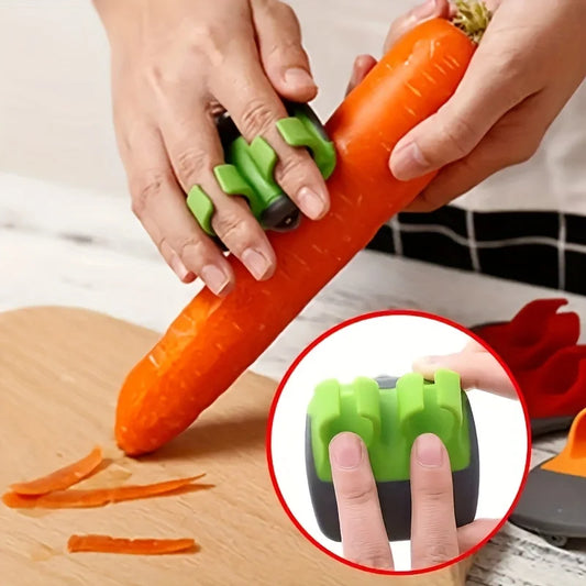 Stainless Steel Vegetable Peeler with Rubber Grip